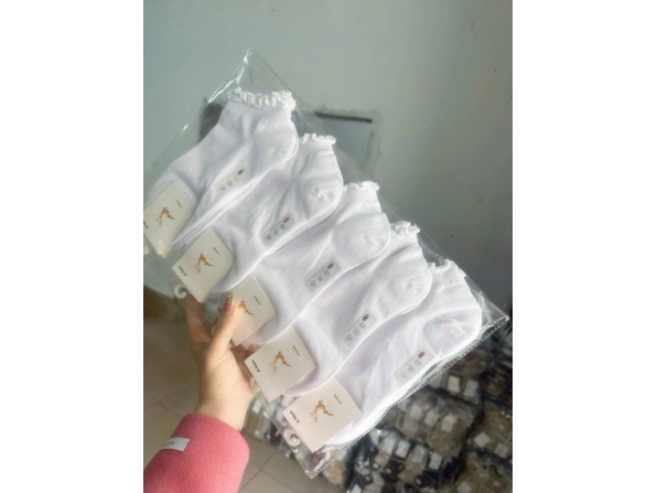 VỚ NỮ BÈO TRẮNG 245- LỐC 10 ĐÔI